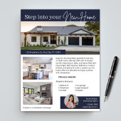 Modern Navy New Home Real Estate チラシ