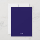 Modern Navy & White RSVP Card (裏面)