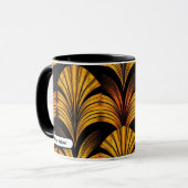 Modern Neo Deco Fan Arch Geometric Design マグカップ (正面左)