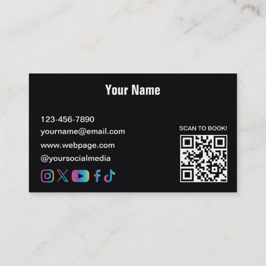 Modern Neon DJ  Business Card 名刺 (裏面)