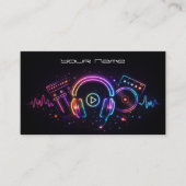 Modern Neon DJ  Business Card 名刺 (正面)