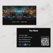 Modern neon DJ  Business Card 名刺 (正面/裏面)