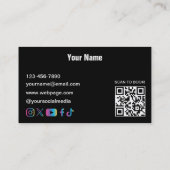 Modern neon DJ  Business Card 名刺 (裏面)
