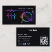 Modern Neon DJ  Business Card 名刺 (正面/裏面)