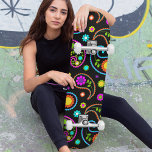 Modern Neon Paisley Floral Pattern スケートボード<br><div class="desc">This modern design features a colorful  neon paisley floral pattern #skate #skateboard #skater #skateboarding #sports #fun #outdoor #games #gifts #gift #giftsforher #girly</div>