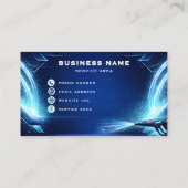 Modern Neon Streams Residential Pressure Washing 名刺 (裏面)