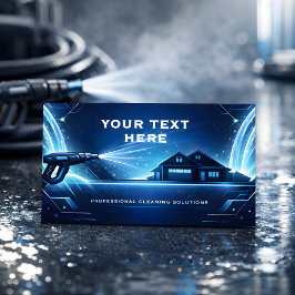 Modern Neon Streams Residential Pressure Washing 名刺