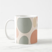 Modern Neutral Abstract Organic Shapes  コーヒーマグカップ (左)