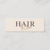 Modern Neutral Beige QR Code Hair Stylist スキニー名刺 (正面)