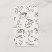 Modern Neutral Cafe Baby Shower エンクロージャーカード (裏面)