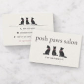 Modern Neutral Cat Grooming 名刺
