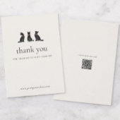 Modern Neutral Cat Grooming Business Insert |  サンキューカード