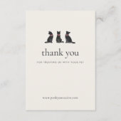 Modern Neutral Cat Grooming Business Insert |  サンキューカード (正面)