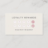 Modern Neutral Cat Grooming Loyalty Card ロイヤリティカード (裏面)