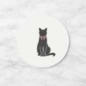 Modern Neutral Cat Seal Sticker ラウンドシール