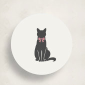 Modern Neutral Cat Seal Sticker ラウンドシール
