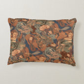 Modern Neutral Checkerboard Pattern | Trendy Home  アクセントクッション (裏面)