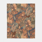 Modern Neutral Checkerboard Pattern | Trendy Home  フリースブランケット (正面)