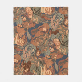 Modern Neutral Checkerboard Pattern | Trendy Home  フリースブランケット