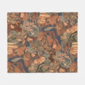 Modern Neutral Checkerboard Pattern | Trendy Home  フリースブランケット (正面(横))