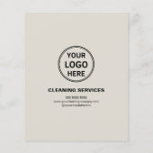 Modern Neutral Cleaning Services Photo Logo チラシ (裏面)