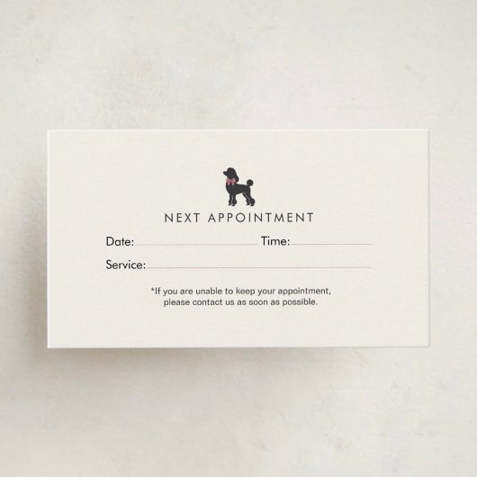 Modern Neutral Dog Groomer Appointment | Editable  予約カード