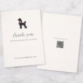 Modern Neutral Dog Groomer Business Insert | サンキューカード