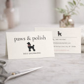 Modern Neutral Dog Groomer | Editable 名刺