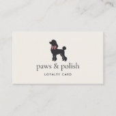 Modern Neutral Dog Groomer Loyalty Card | Editable ロイヤリティカード (正面)