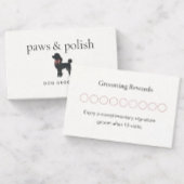 Modern Neutral Dog Groomer Loyalty Card | Editable ロイヤリティカード