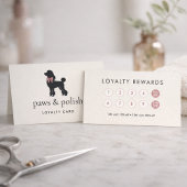 Modern Neutral Dog Groomer Loyalty Card | Editable ロイヤリティカード