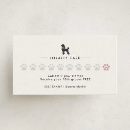 Modern Neutral Dog Groomer Loyalty Card | Editable ロイヤリティカード