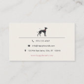 Modern Neutral Dog Walker | Minimalist Dog Walking 名刺 (裏面)