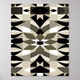 Modern Neutral Geometric Wall Art Print | Earth To ポスター