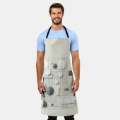 Modern Neutral Geometry エプロン (着用した状態)