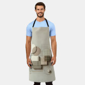 Modern Neutral Geometry  エプロン (着用した状態)