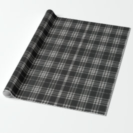 Modern Neutral Gingham Check Tartan Pattern ラッピングペーパー