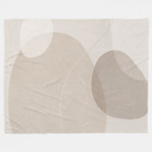 Modern Neutral Home Decor Throw フリースブランケット (正面(横))
