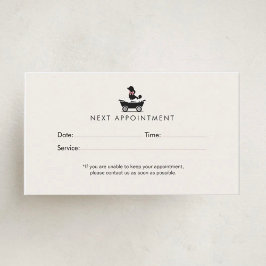 Modern Neutral Mobile Dog Groomer Appointment 予約カード