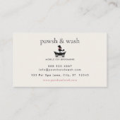 Modern Neutral Mobile Dog Groomer Appointment 予約カード (裏面)