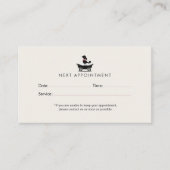 Modern Neutral Mobile Dog Groomer Appointment 予約カード (正面)
