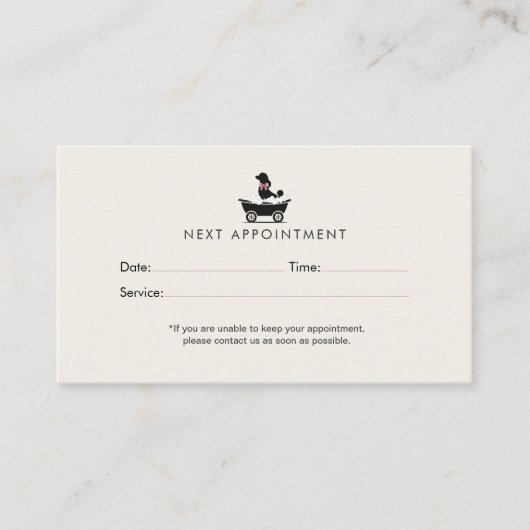 Modern Neutral Mobile Dog Groomer Appointment 予約カード (正面)