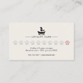 Modern Neutral Mobile Dog Groomer Loyalty Card ロイヤリティカード (裏面)