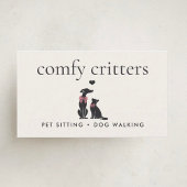 Modern Neutral Pet Sitter Dog Walker | Editable 名刺
