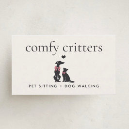 Modern Neutral Pet Sitter Dog Walker | Editable 名刺
