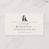 Modern Neutral Pet Sitter Dog Walker | Editable 名刺 (裏面)