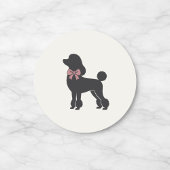 Modern Neutral Poodle Seal Sticker ラウンドシール