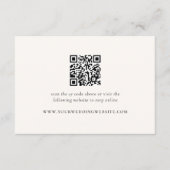Modern Neutral QR Code Wedding Details & RSVP エンクロージャーカード (正面)