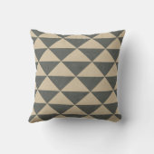 Modern Neutral Scandinavian Pattern Throw Pillow クッション (裏面)