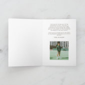 Modern Neutral Stripes Graduation Thank You サンキューカード (内部)